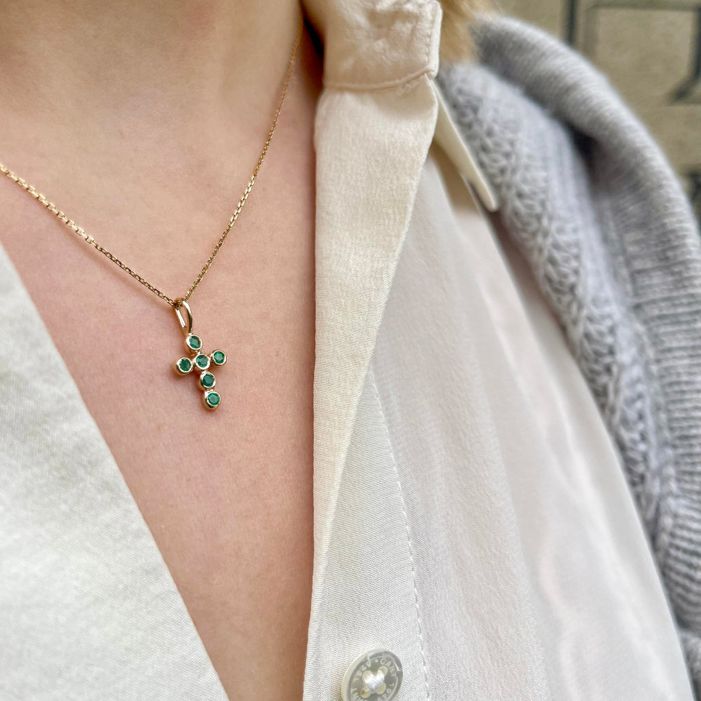 CONSTANTINOPLE, Nova Roma Pendant, Gold/Emerald