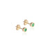 SEATTLE, Aquarium Studs, Gold/Emerald
