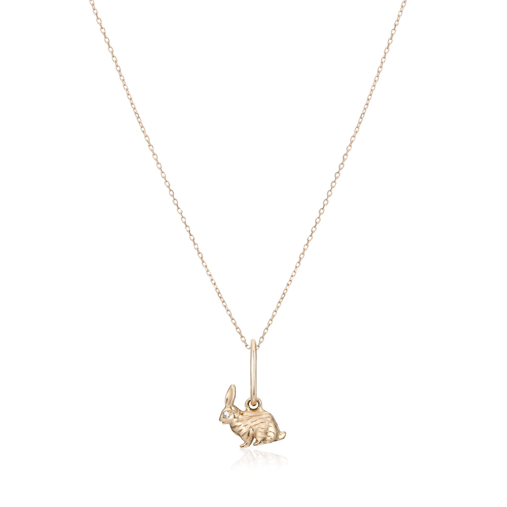 BUNNY, Bunny pendant 0,06ct, Gold/White