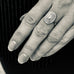 MODERN VINTAGE, Victorian Ellipse Ring, Silver/Gray