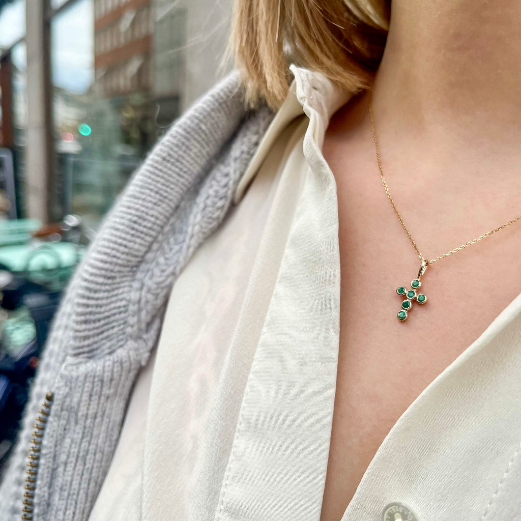 CONSTANTINOPLE, Nova Roma Pendant, Gold/Emerald