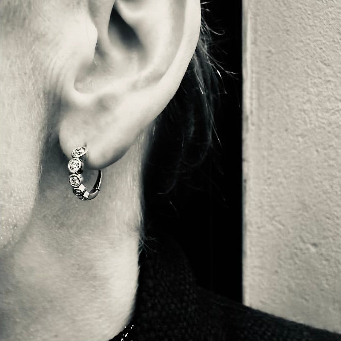 VENICE, della Panada Huggies 0,79ct, Gold/White