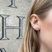 FLORENCE, Uffizi small Bow Studs, Gold/Diamonds