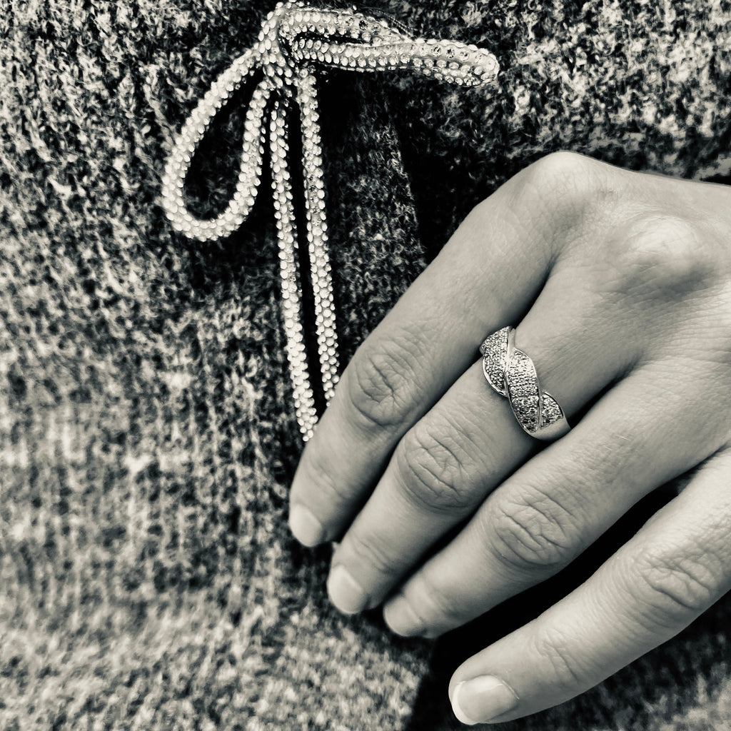 Aligned, Half-Braided, Gold/White