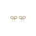 FLORENCE, Santa Maria Mini Bow Studs, Gold/Diamonds