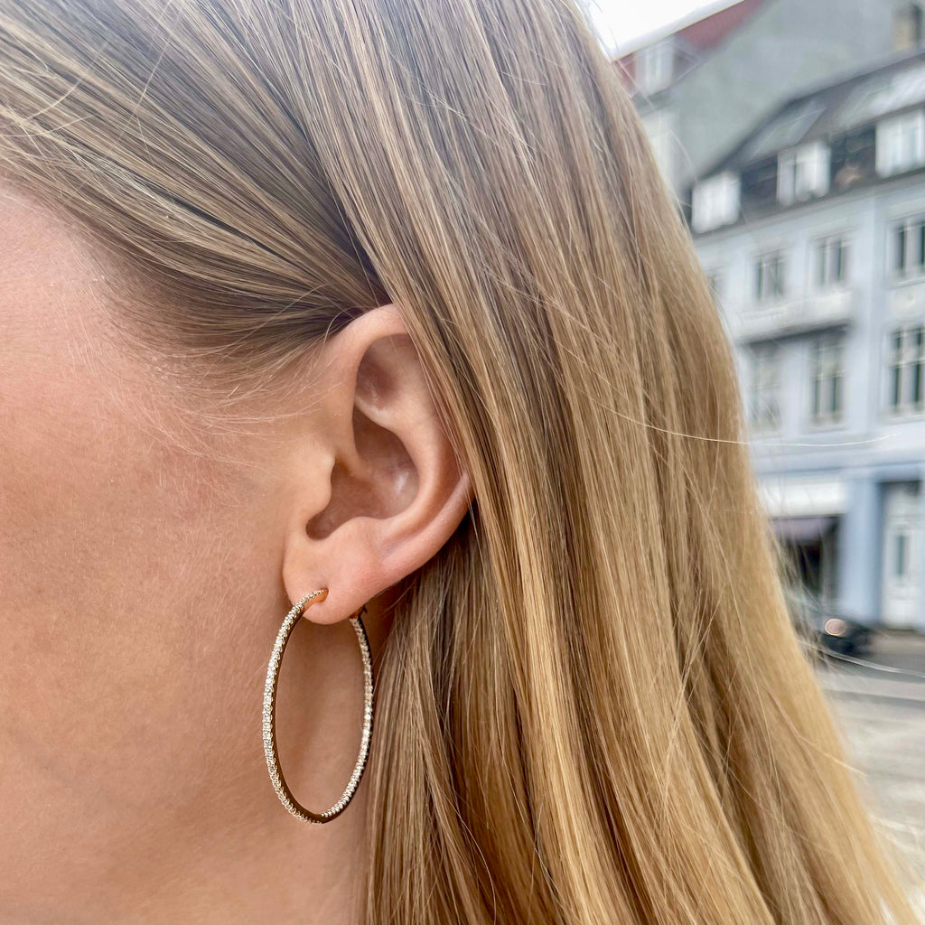 BALANCED, Hoops 40mm Inside-Out 1,30ct, Gold/White