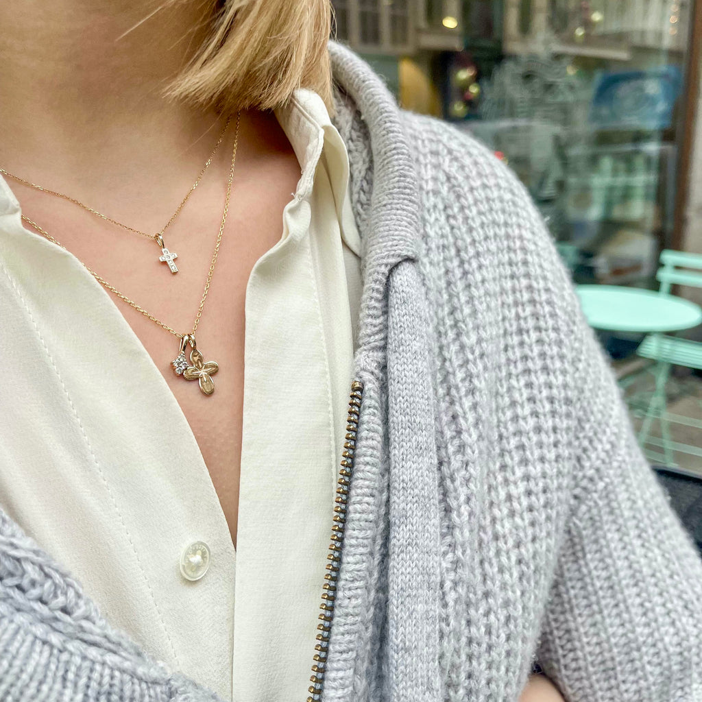 CONSTANTINOBLE, Byzans Small Pendant, Gold/white