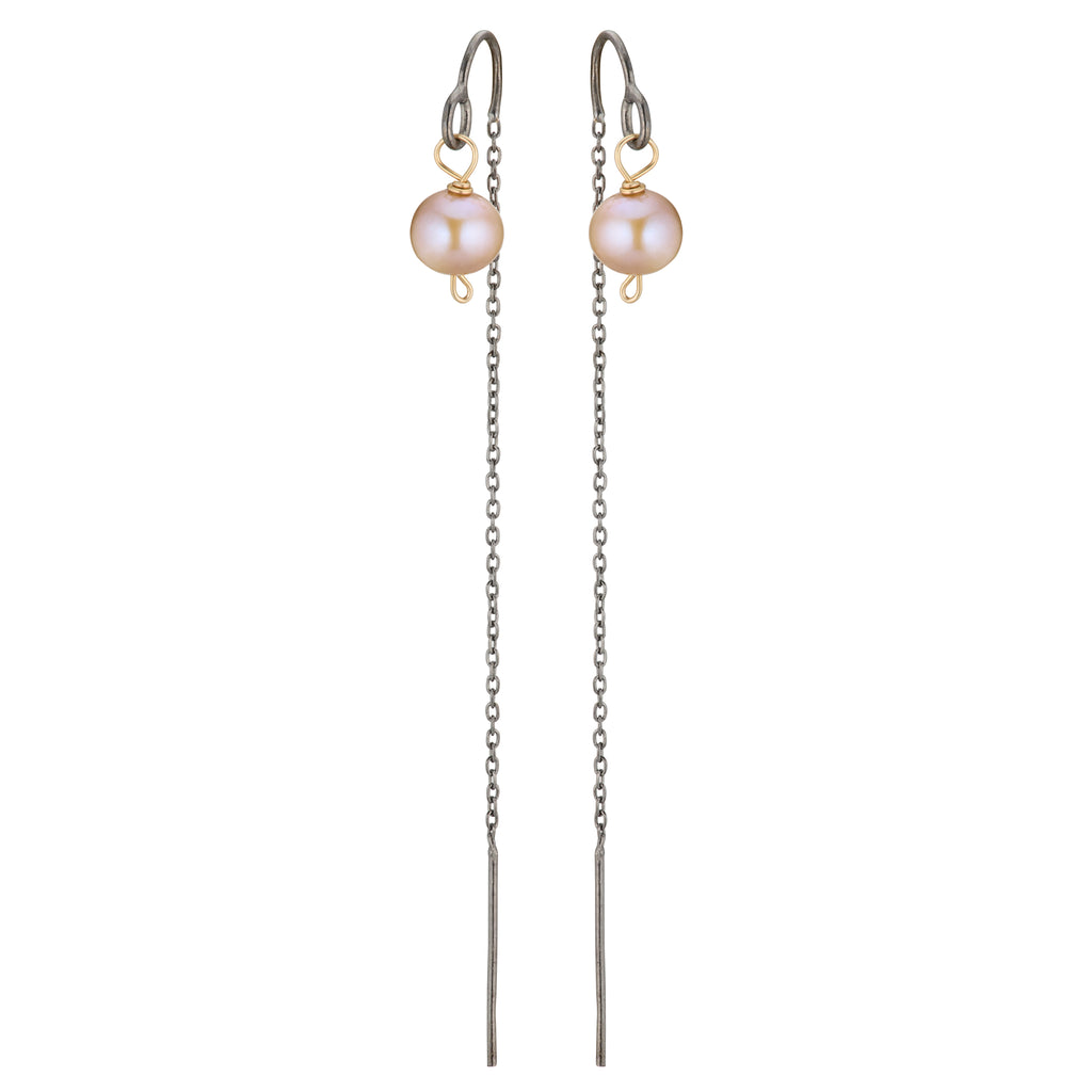 DROPS DELIGHT, Pearl plain Dangles, Rosy/Dark