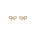 FLORENCE, Uffizi small Bow Studs, Gold/Diamonds