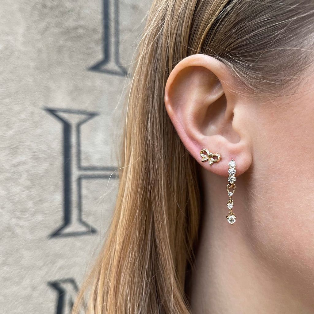 OLYMPIA, Hermes huggies 12mm 0,66ct, Gold/White