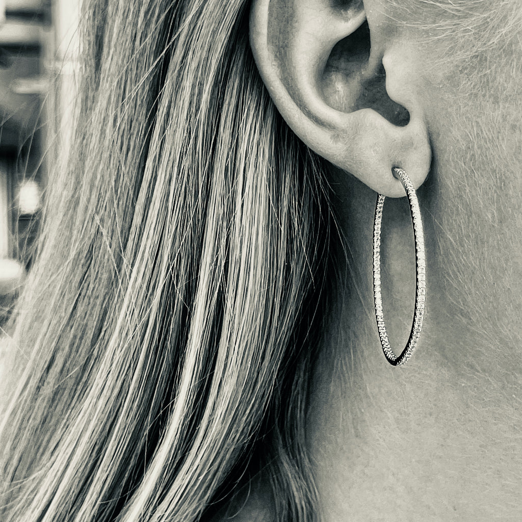 BALANCED, Hoops 40mm Inside-Out 1,30ct, Gold/White