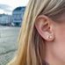 SEATTLE, Rain Curve Mini Studs, Gold/Diamond