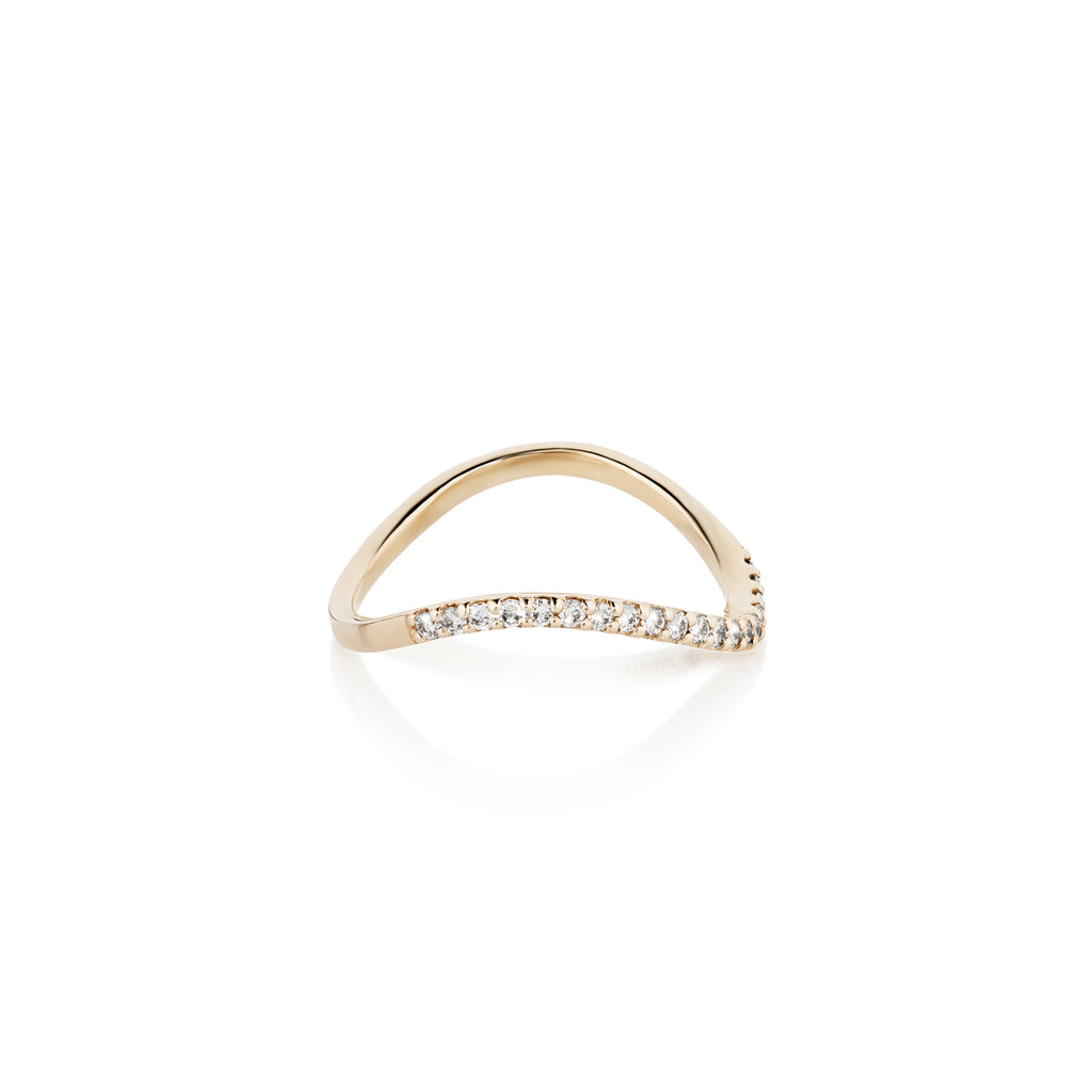Aligned, 1/3 - EVEN Eternity Wave, Gold/White