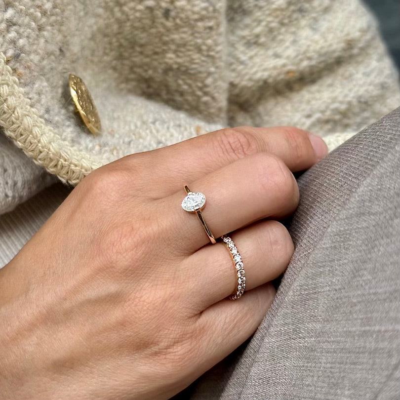 ROME, Colosseo Oval 0,70 tcw, Gold/White