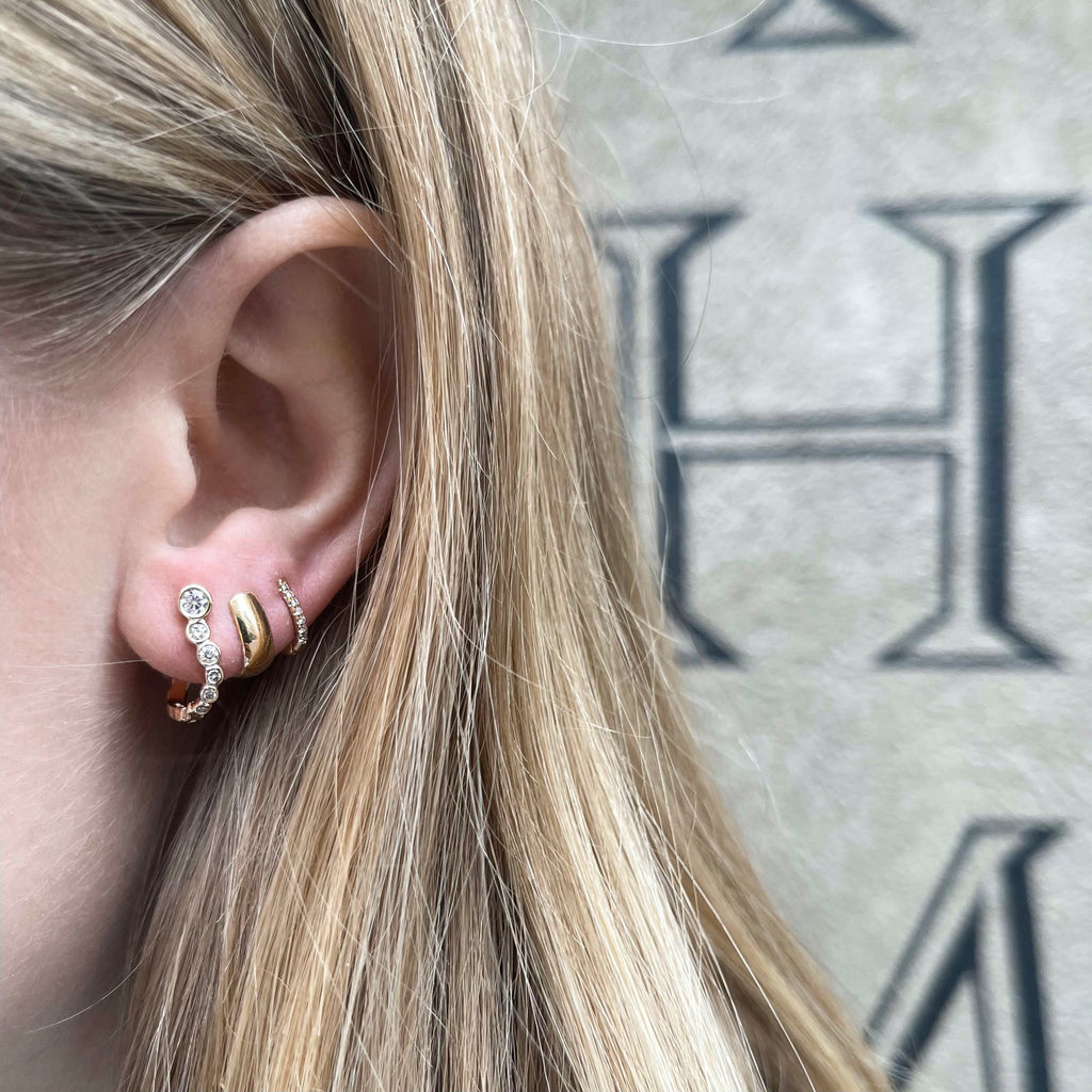 VENICE, di Rialto Large Huggies, Gold/White