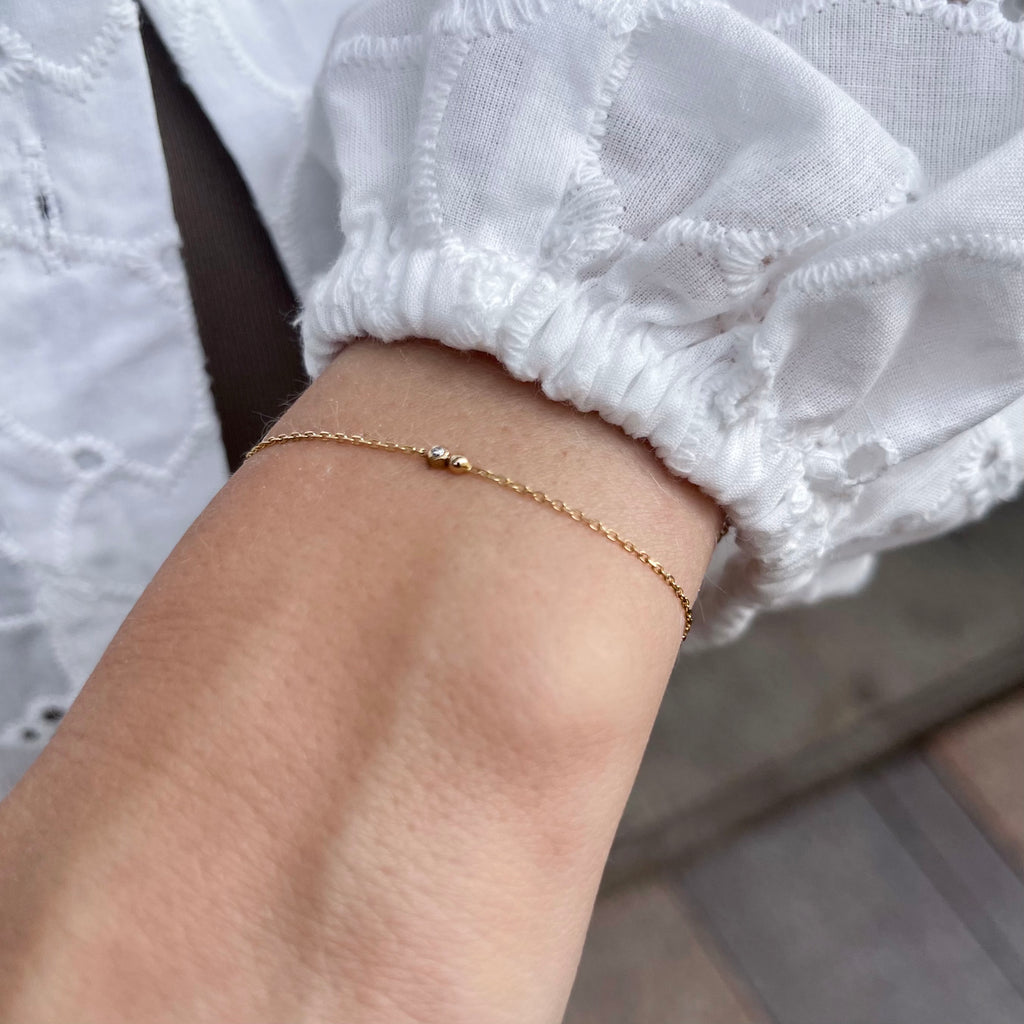 SEATTLE, Flight Duo Bracelet, Gold/Diamond