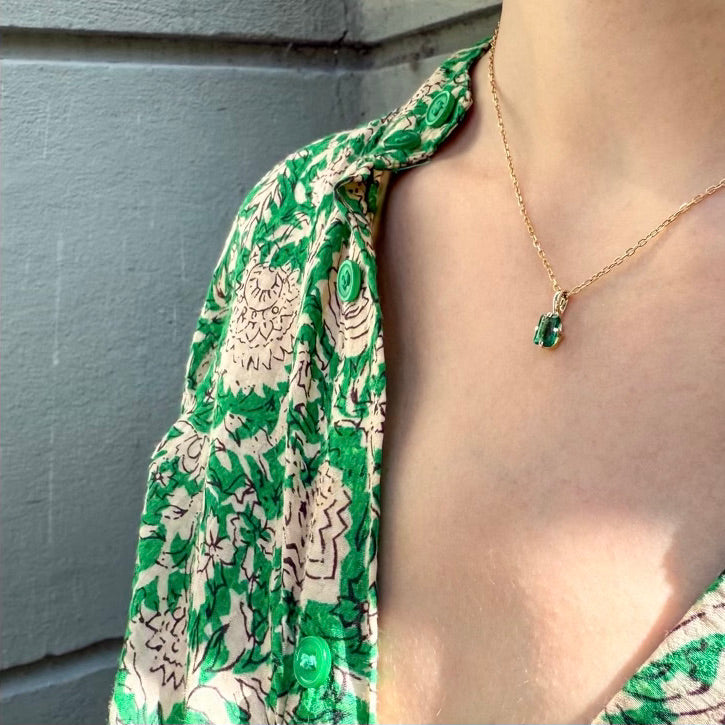 ZAMBEZI, Kitve Pendant 0,60 ct, Gold/Emerald