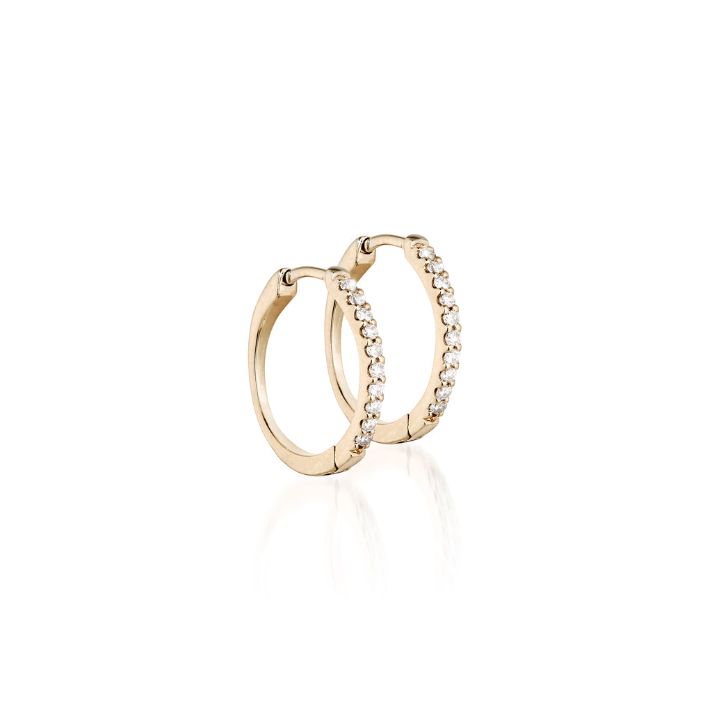 BALANCED, Huggies Round 15mm 0,17ct, Gold/White