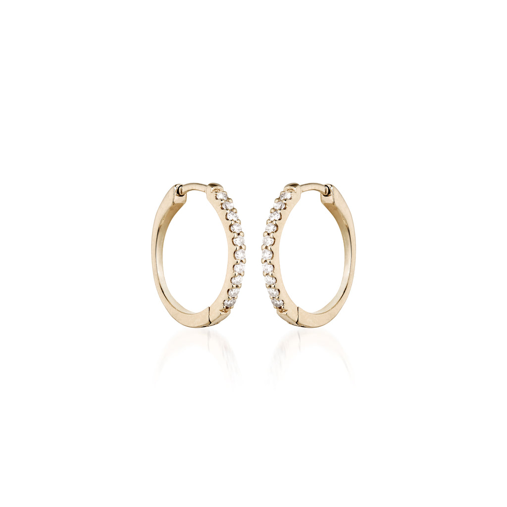BALANCED, Huggies Round 15mm 0,17ct, Gold/White