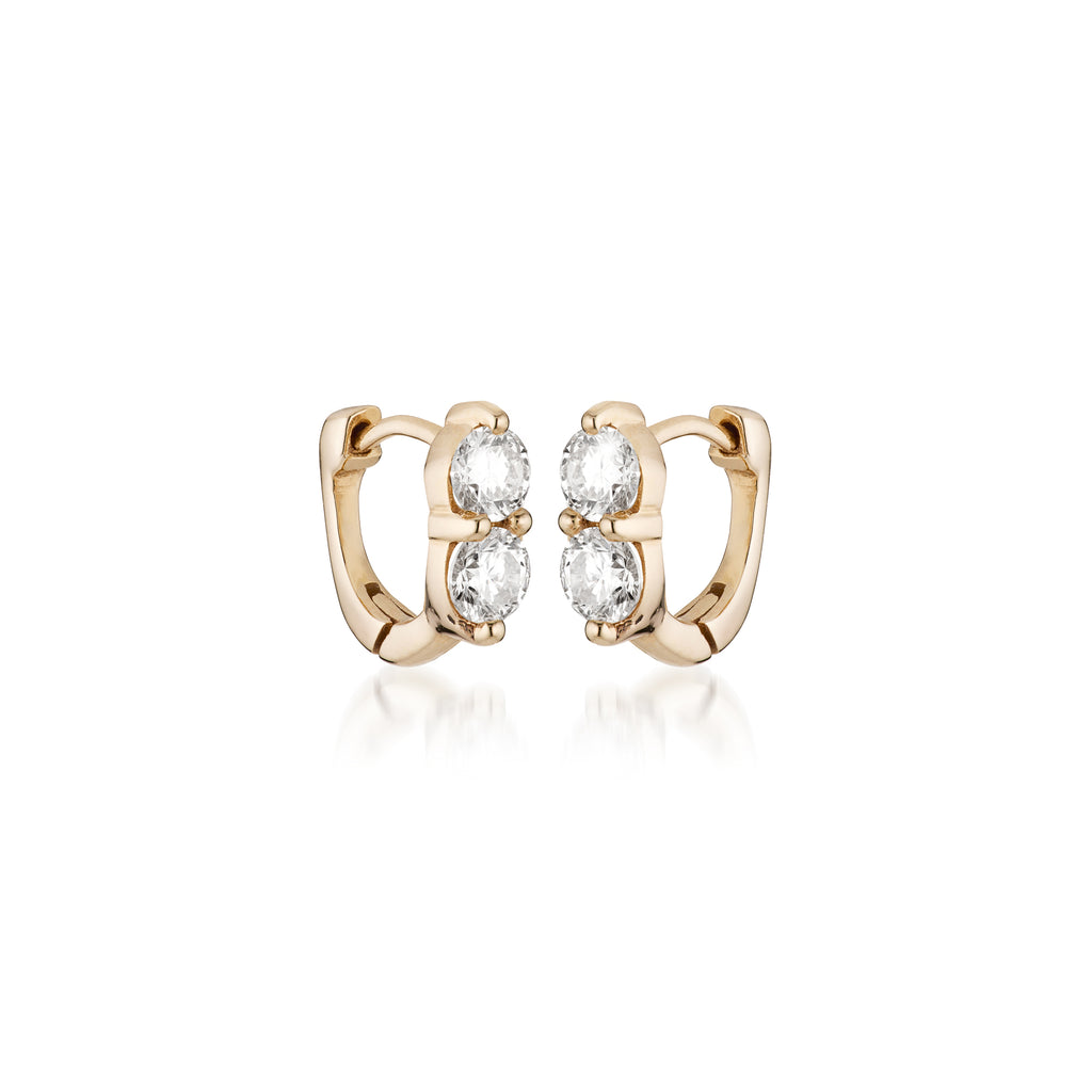 OLYMPIA, Clio huggies, 0,82ct 10mm, Gold/White