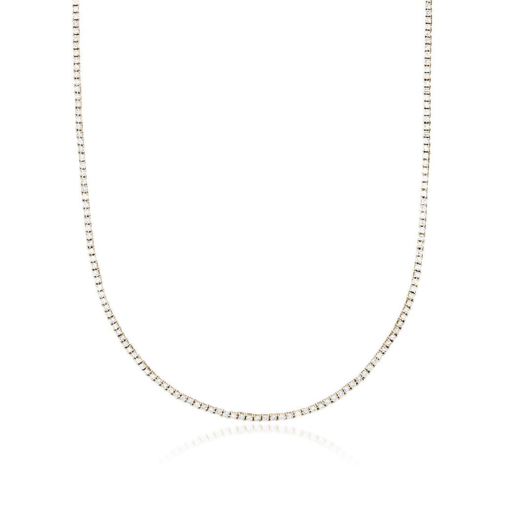 Aligned, TENNIS 5,85tcw/2mm-42cm, Gold/White