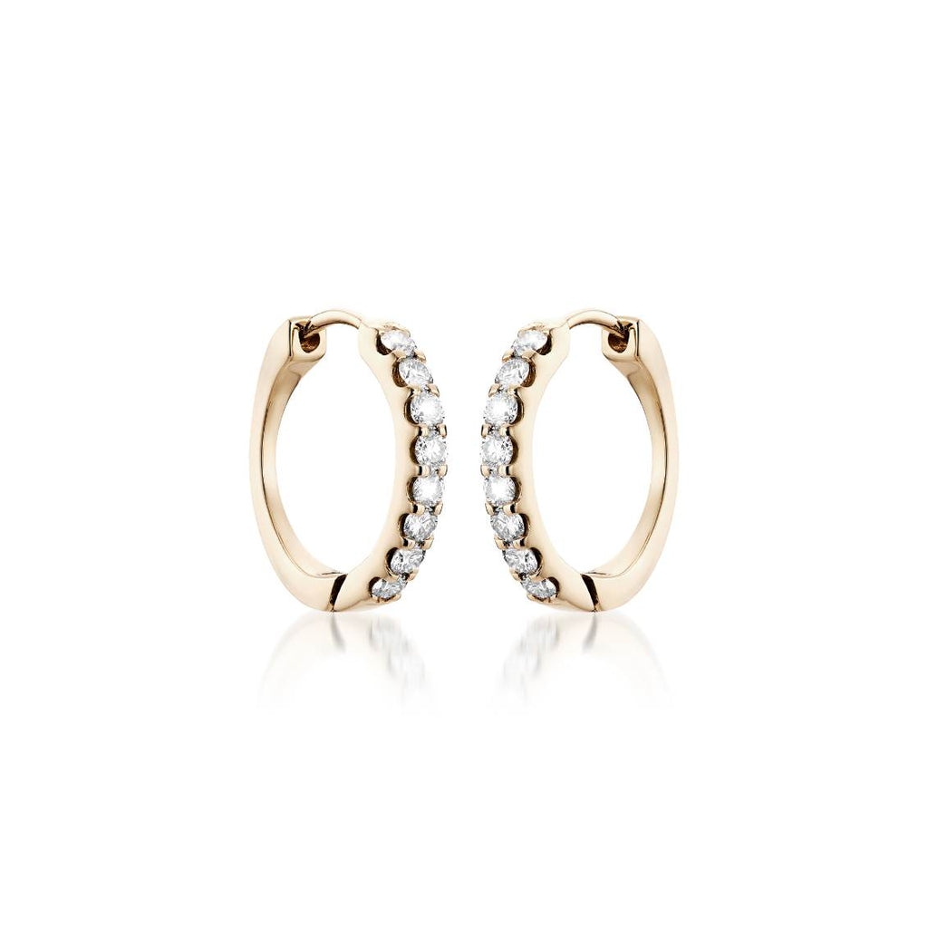 OLYMPIA, LYRA huggies 0,50ct 16mm, Gold/White