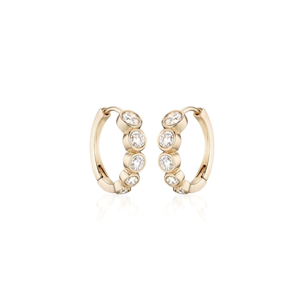 VENICE, della Panada Huggies 0,79ct, Gold/White