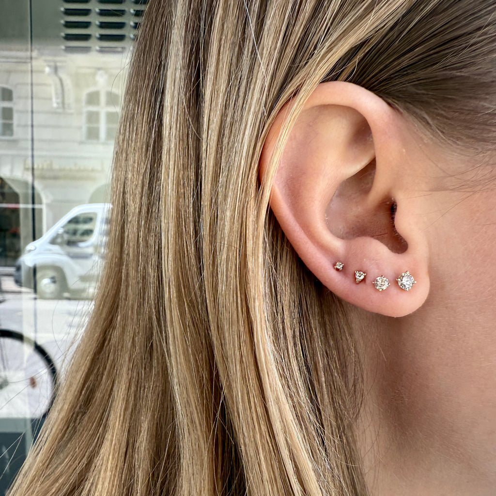 OLYMPIA, Artemis Studs 0,40ct, Gold/White