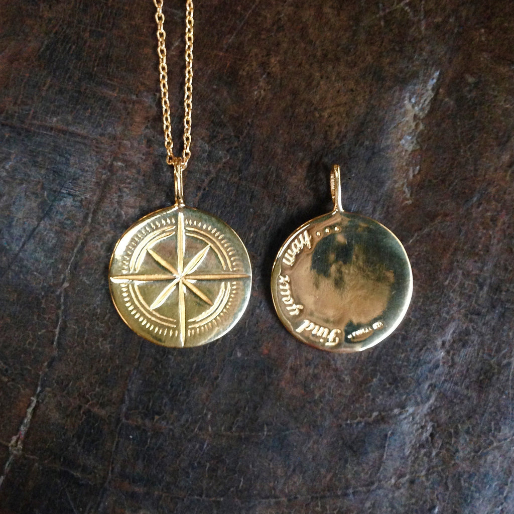 ATLANTIS, Forgotten Compass Pendant, Gold