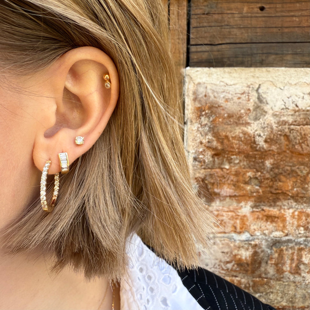 OLYMPIA, Artemis Studs 0,40ct, Gold/White