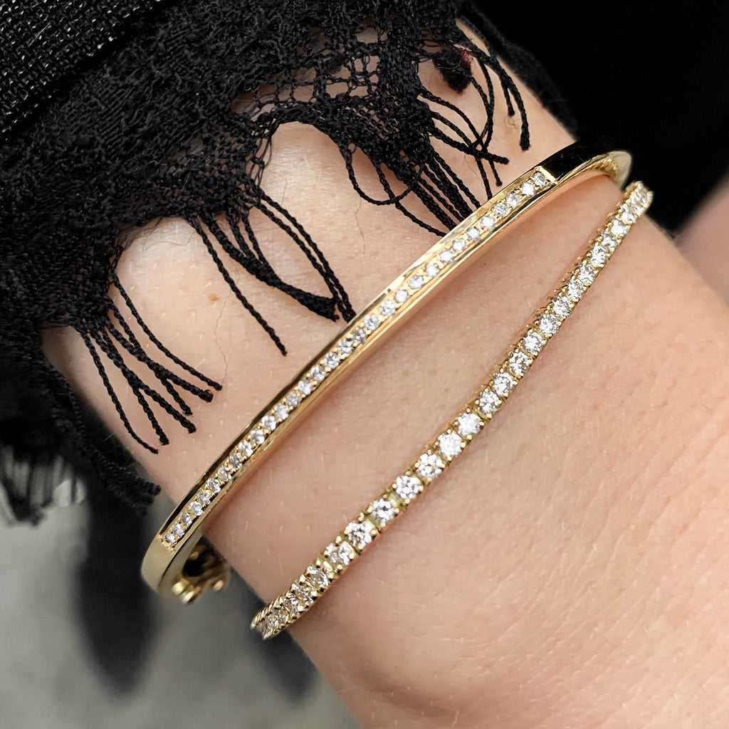 Aligned, TENNIS 2,25 tcw/2mm-19cm, Gold/White