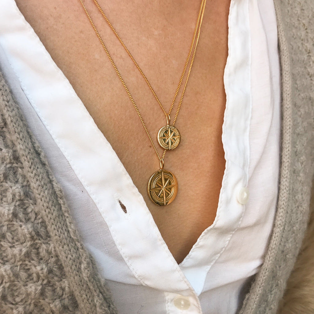 ATLANTIS, Forgotten Compass Pendant, Gold