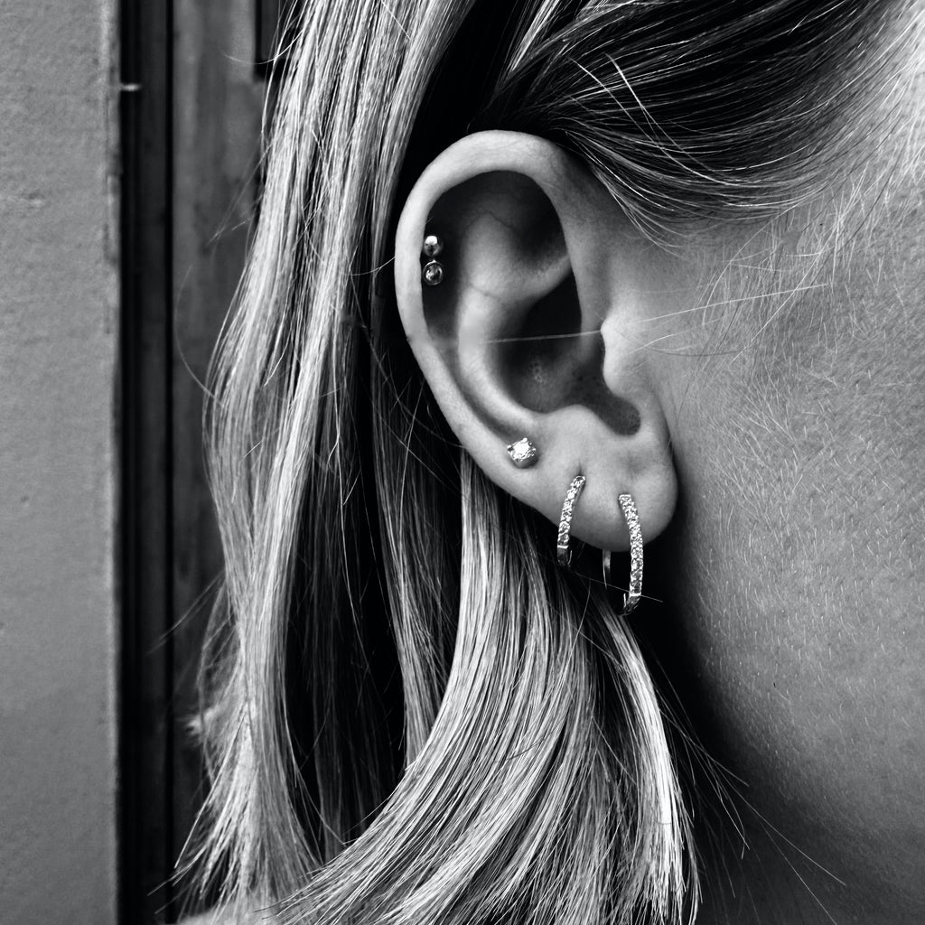 BALANCED, Huggies Round 12mm 0,12ct, White/White