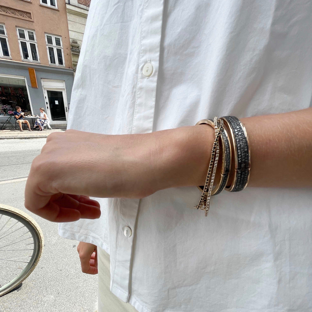 Aligned, TENNIS 0,85tcw/1,25mm-17,5cm, Gold/JetBlack