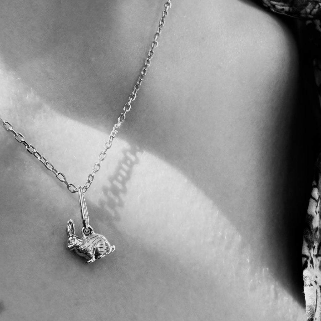 BUNNY, Bunny pendant 0,06ct, Gold/White