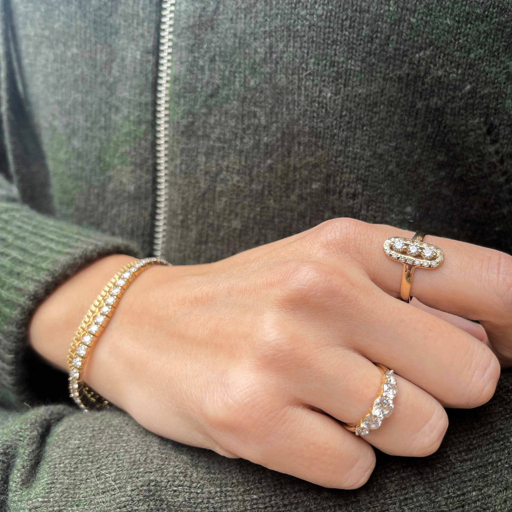 Aligned, Tennis 5,8 tcw/3.1-17cm, Gold/White