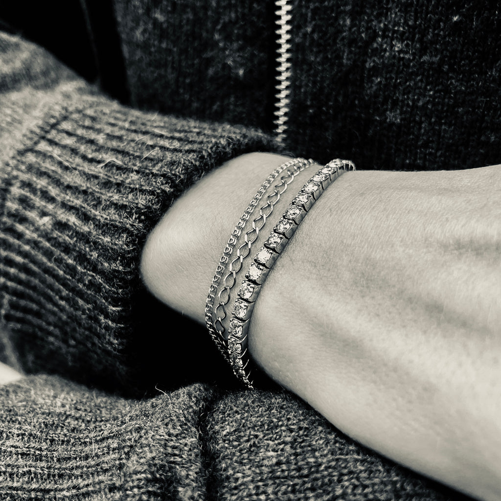 Aligned, Tennis 5,8 tcw/3.1-17cm, Gold/White