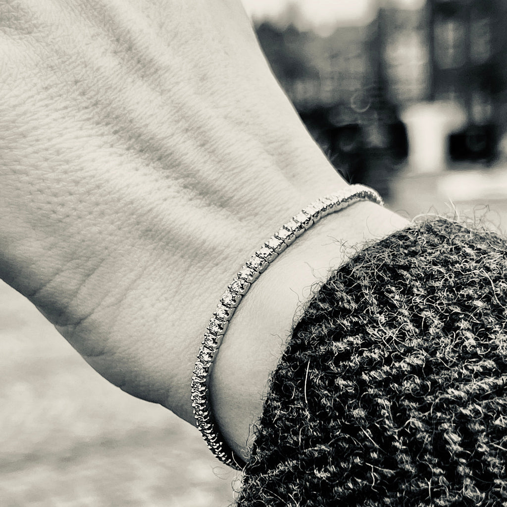 Aligned, TENNIS 1,60 tcw/1,8mm-15cm, White/White