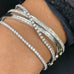 BANGLES, 1/2-Line Large Diamonds-Bangle, silver/white