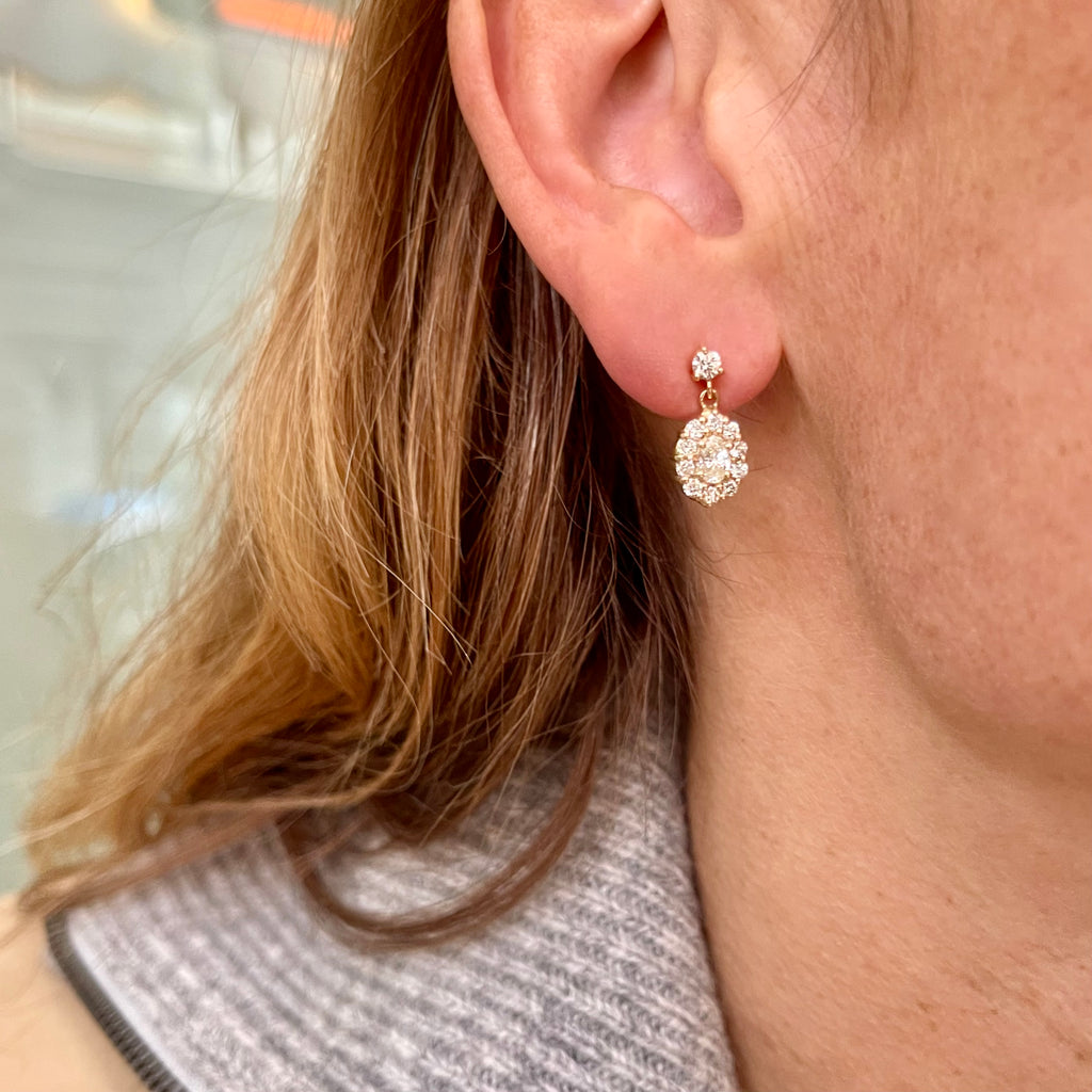 HERITAGE, New Vintage Earrings /Diamonds/Gold