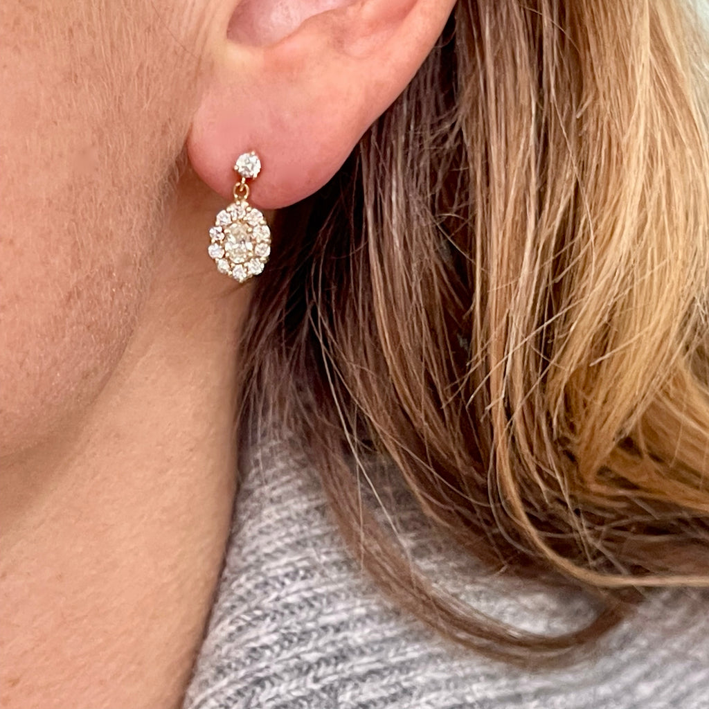 HERITAGE, New Vintage Earrings /Diamonds/Gold