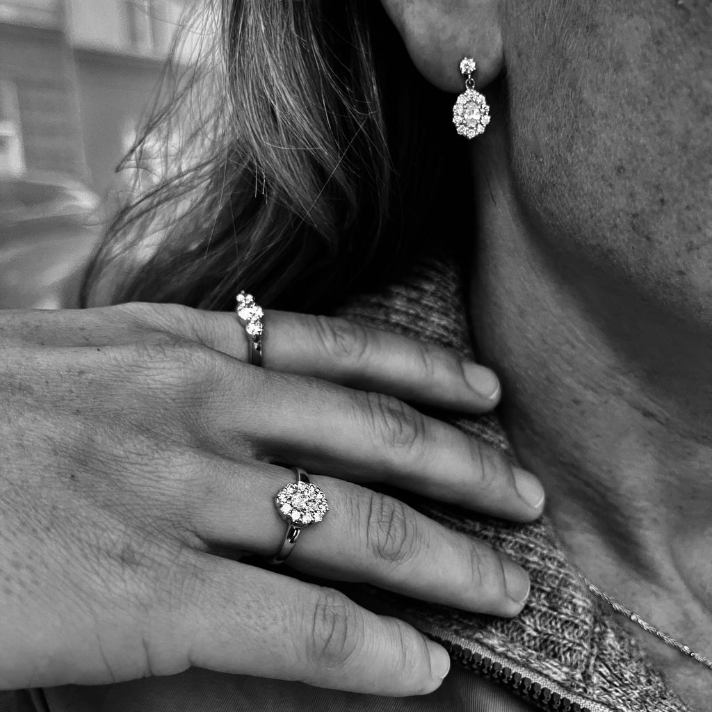 HERITAGE, New Vintage Earrings /Diamonds/Gold