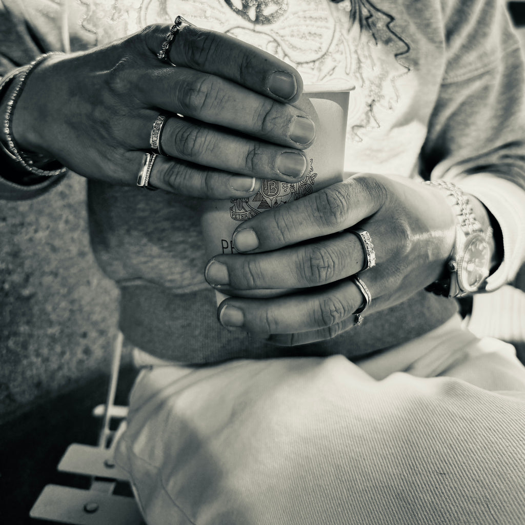 AMSTERDAM, Hooch Signet Baguette 0,41ct, Gold/White