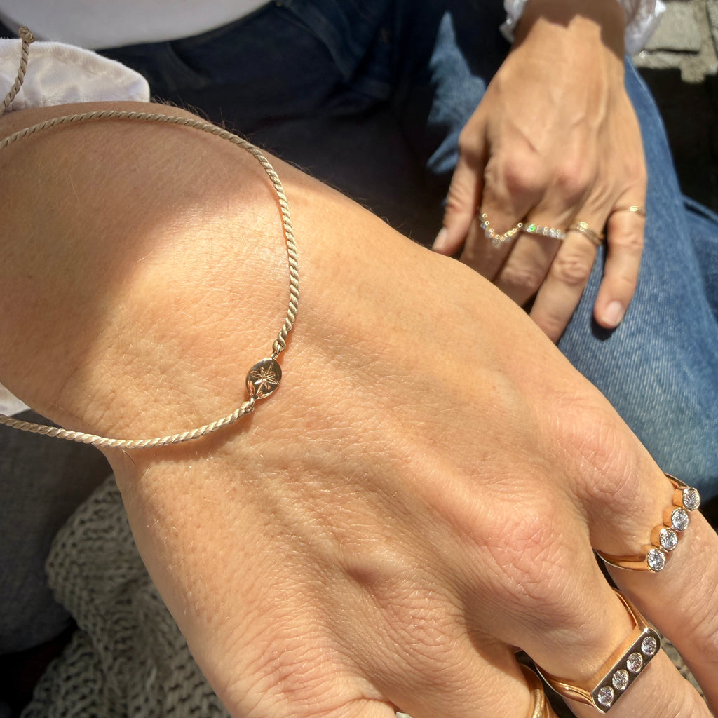 ATLANTIS, North Star SILK bracelet, Golden