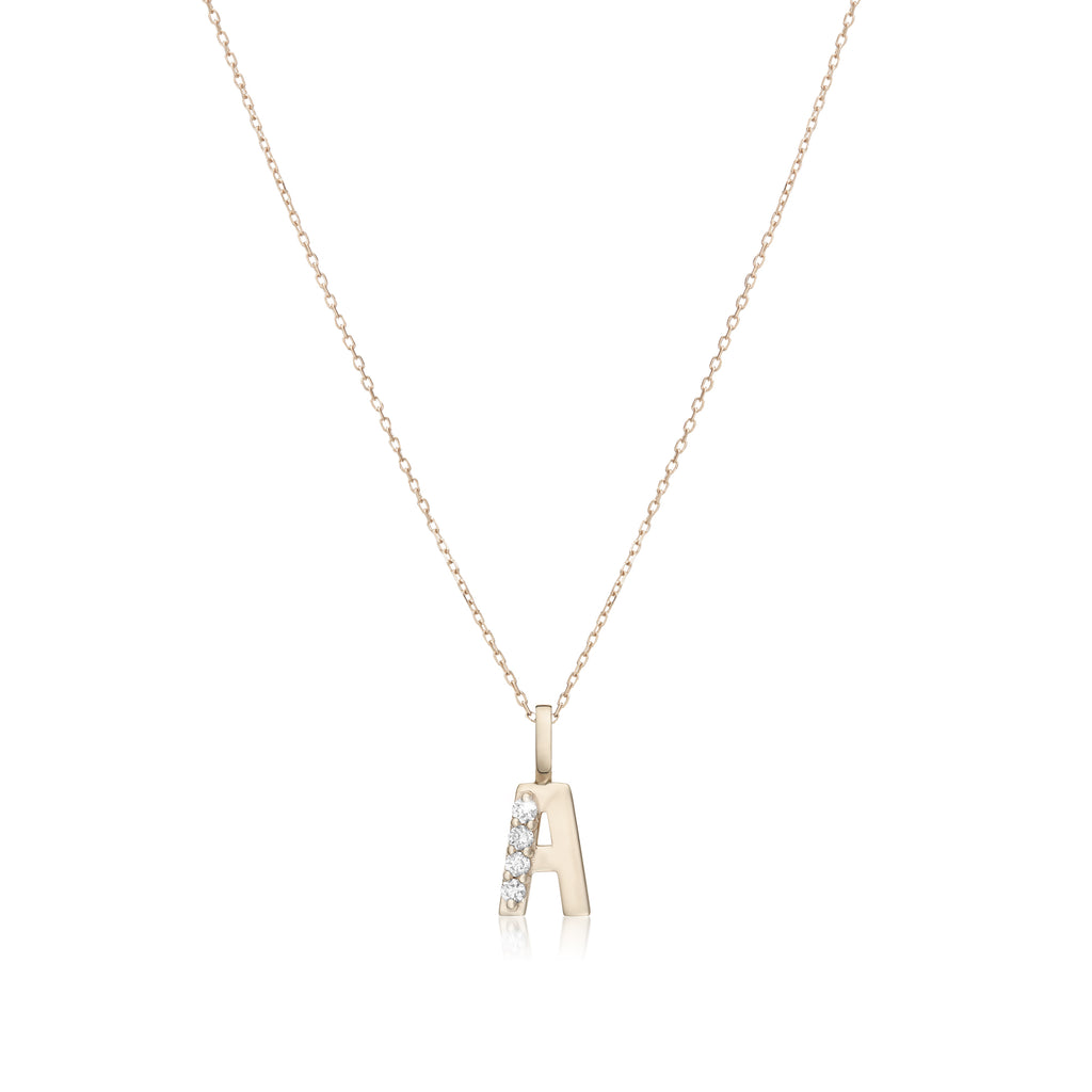 LETTERS, A Diamond Pendant 0,10ct, Gold/Diamonds