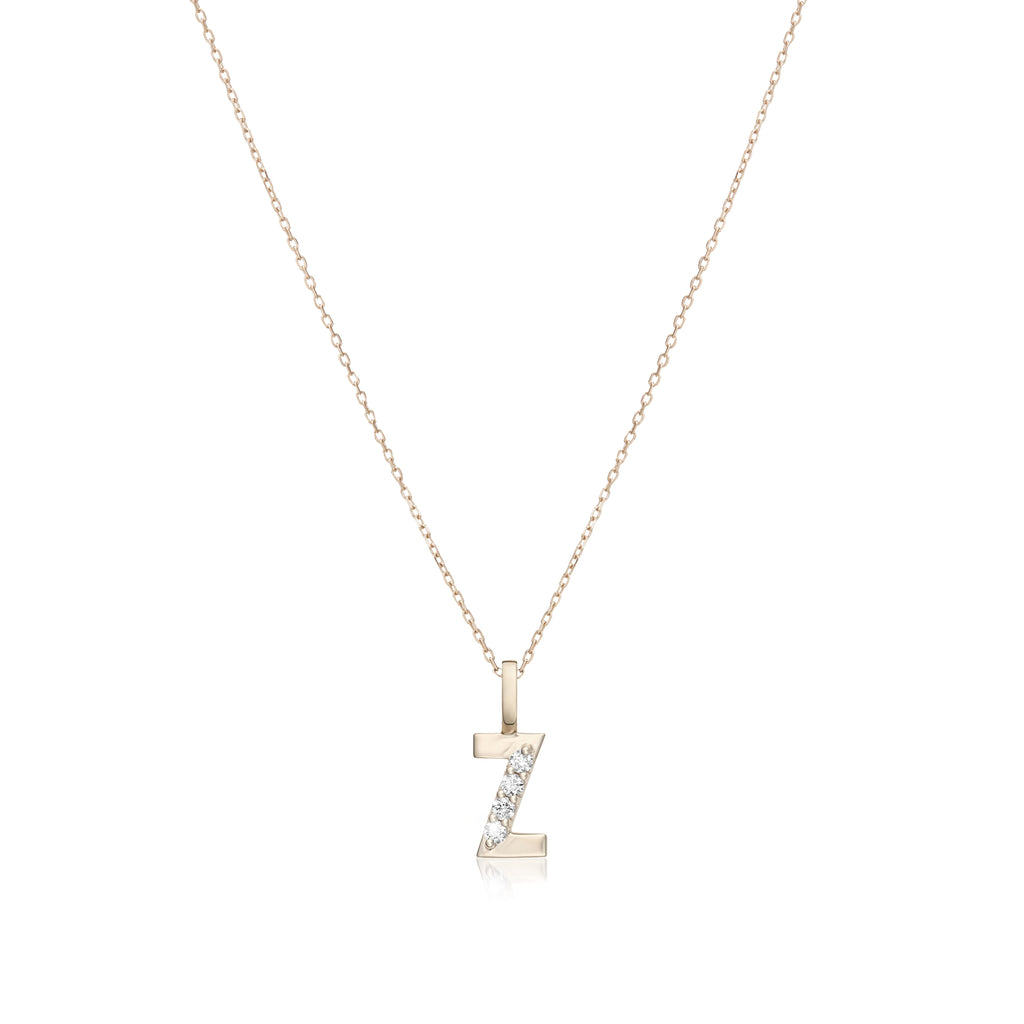 LETTERS, Z Diamond Pendant 0,10ct, Gold/Diamonds