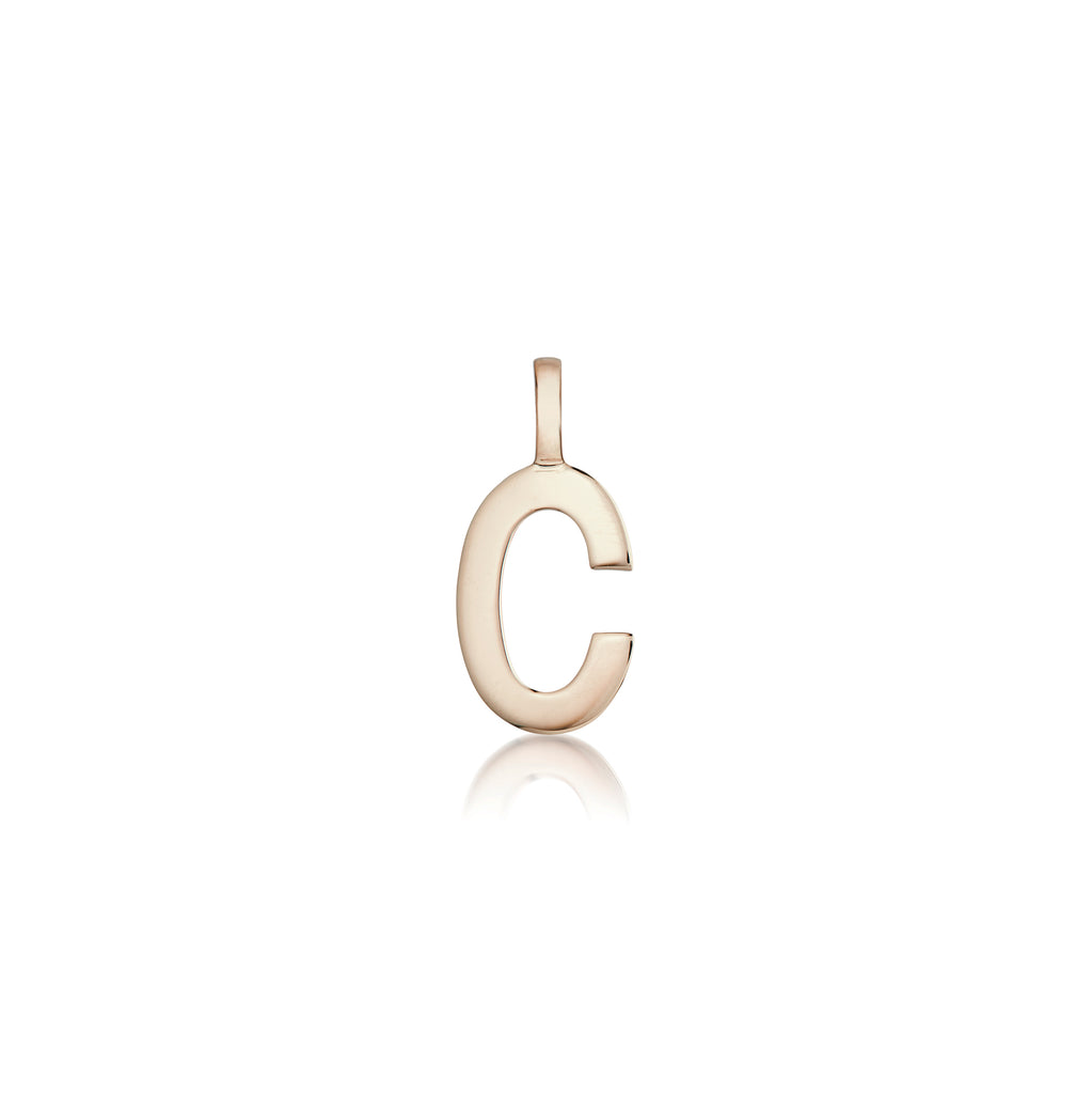 LETTERS, C Mega Pendant, Gold