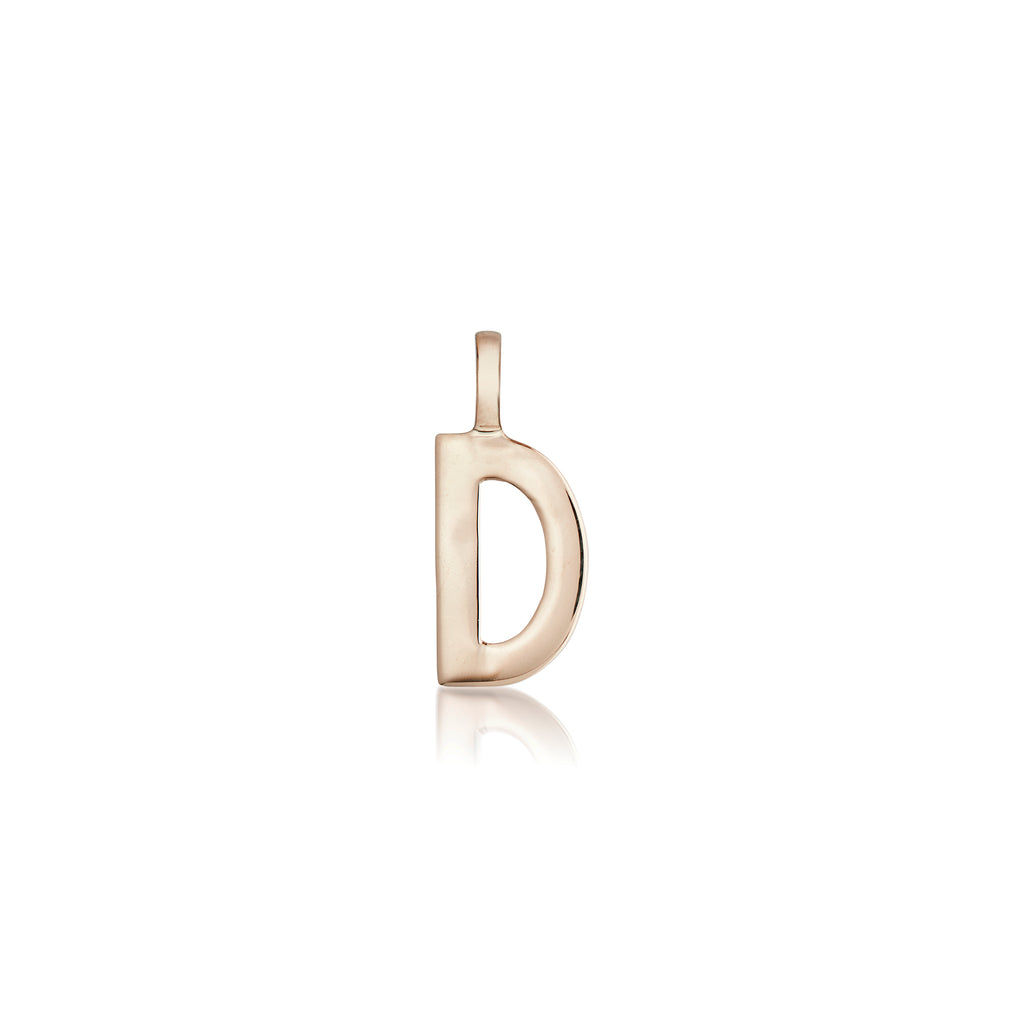 LETTERS, D Mega Pendant, Gold