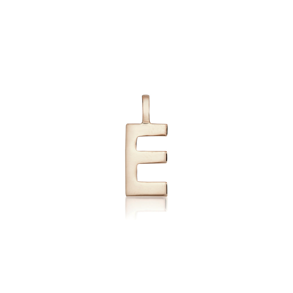 LETTERS, E Mega Pendant, Gold
