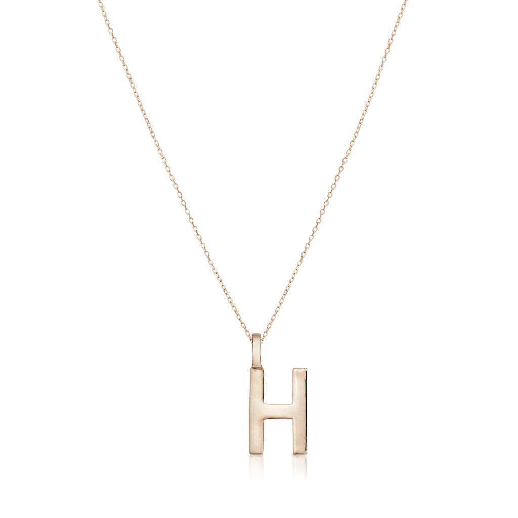 LETTERS, H Mega Pendant, Gold